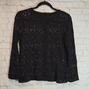 Banana Republic black lace top size S